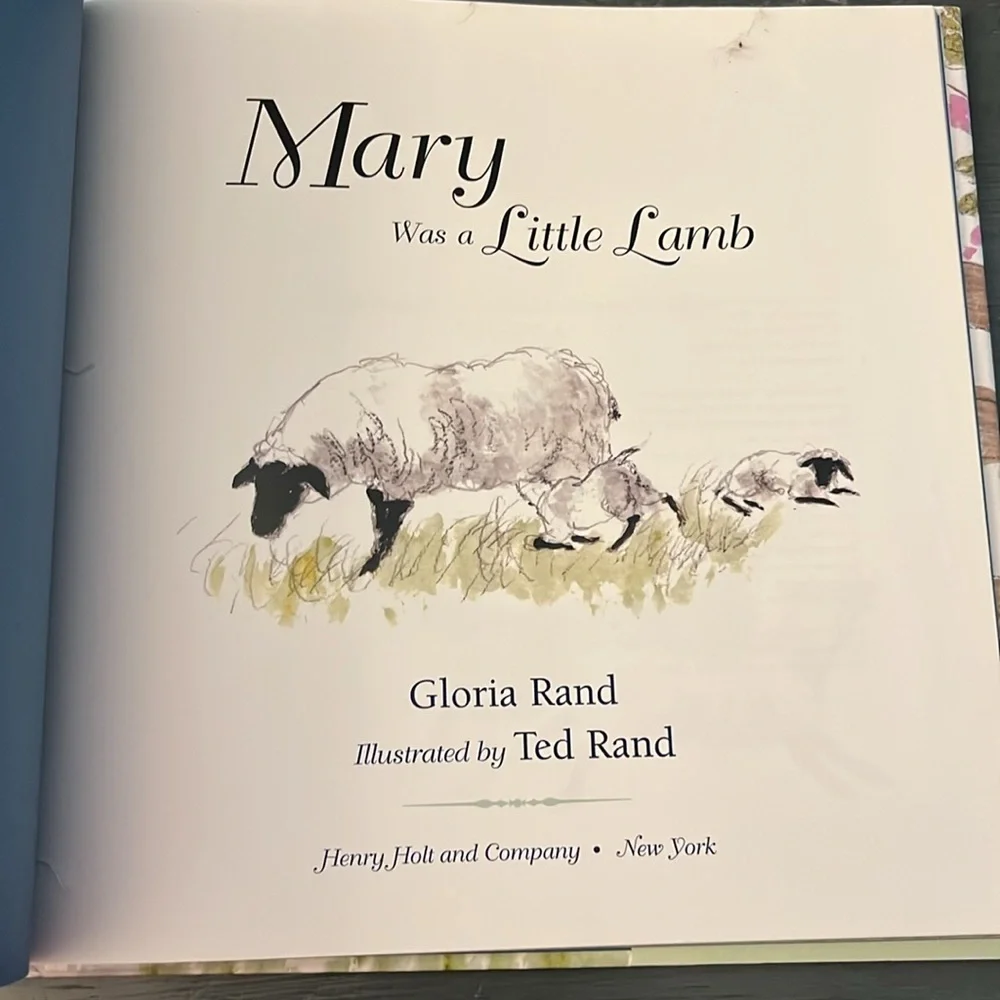 Mary Was a Little Lamb Book Hardback EUC First Edition 2004